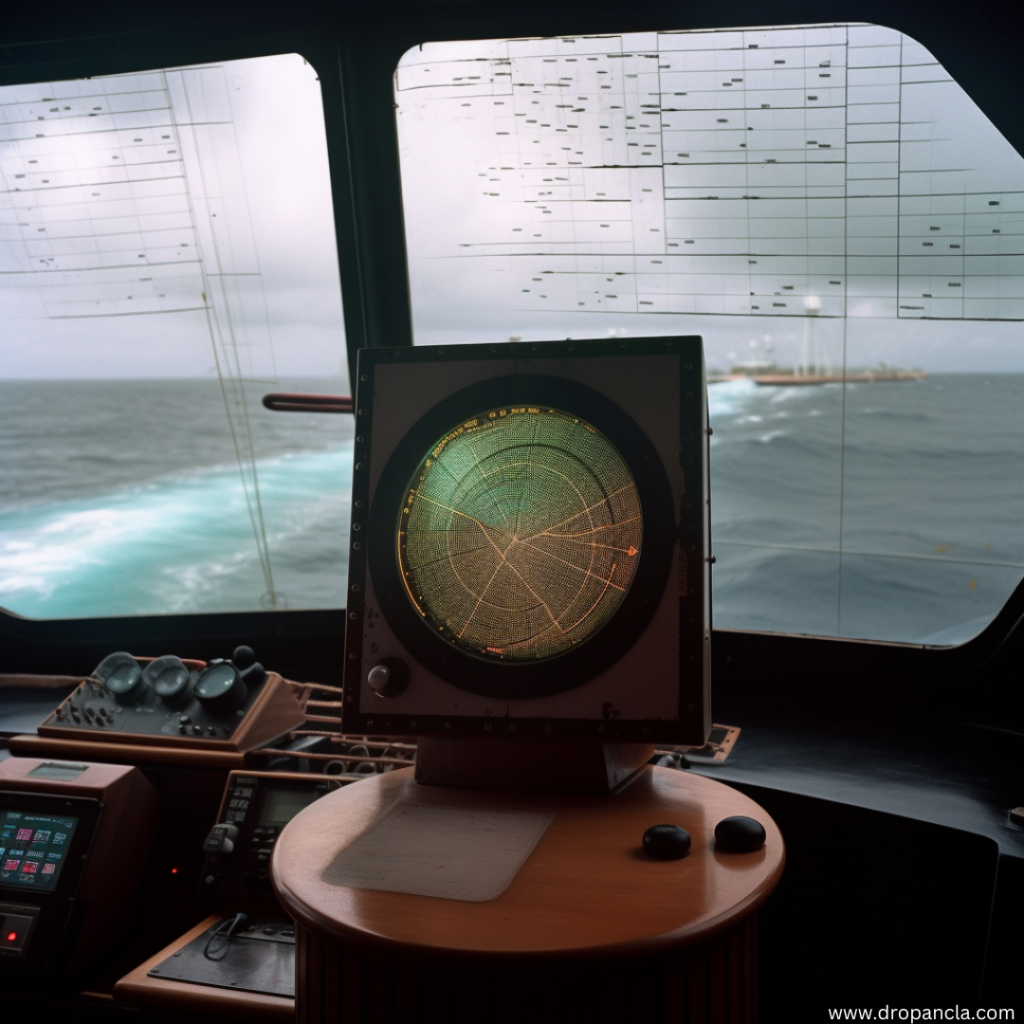 radar screen when a vessel altering the course 