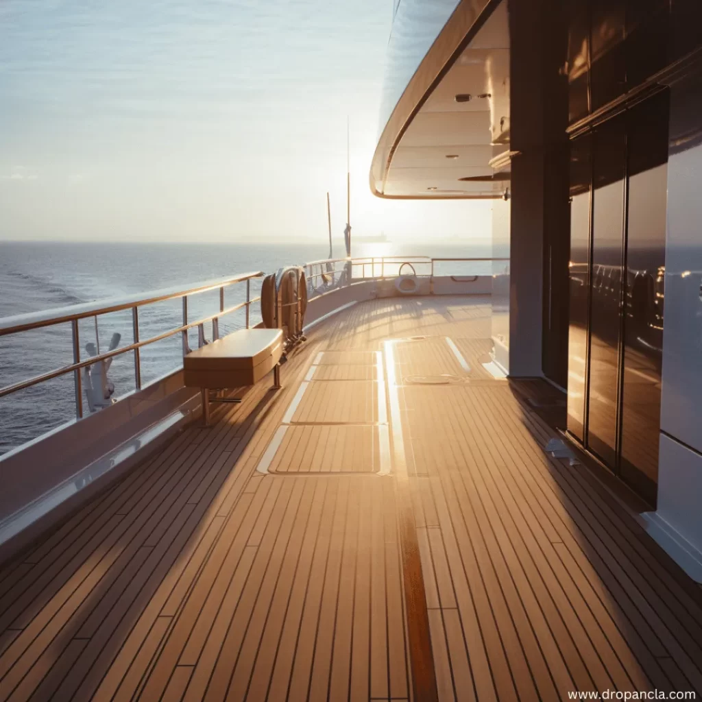 a deck of a super yacht ,well-constructed, slip-resistant