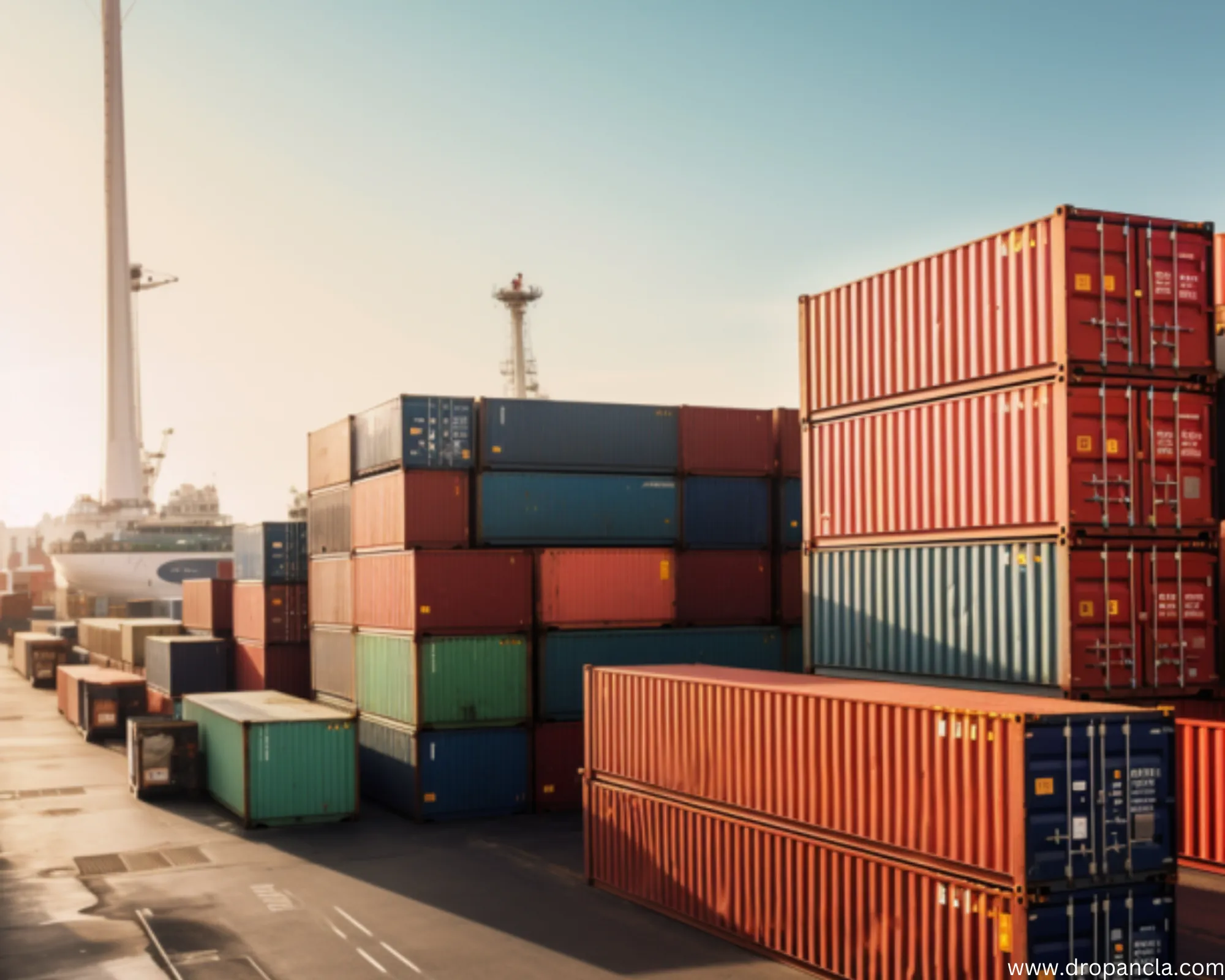 containers store in harbor/port